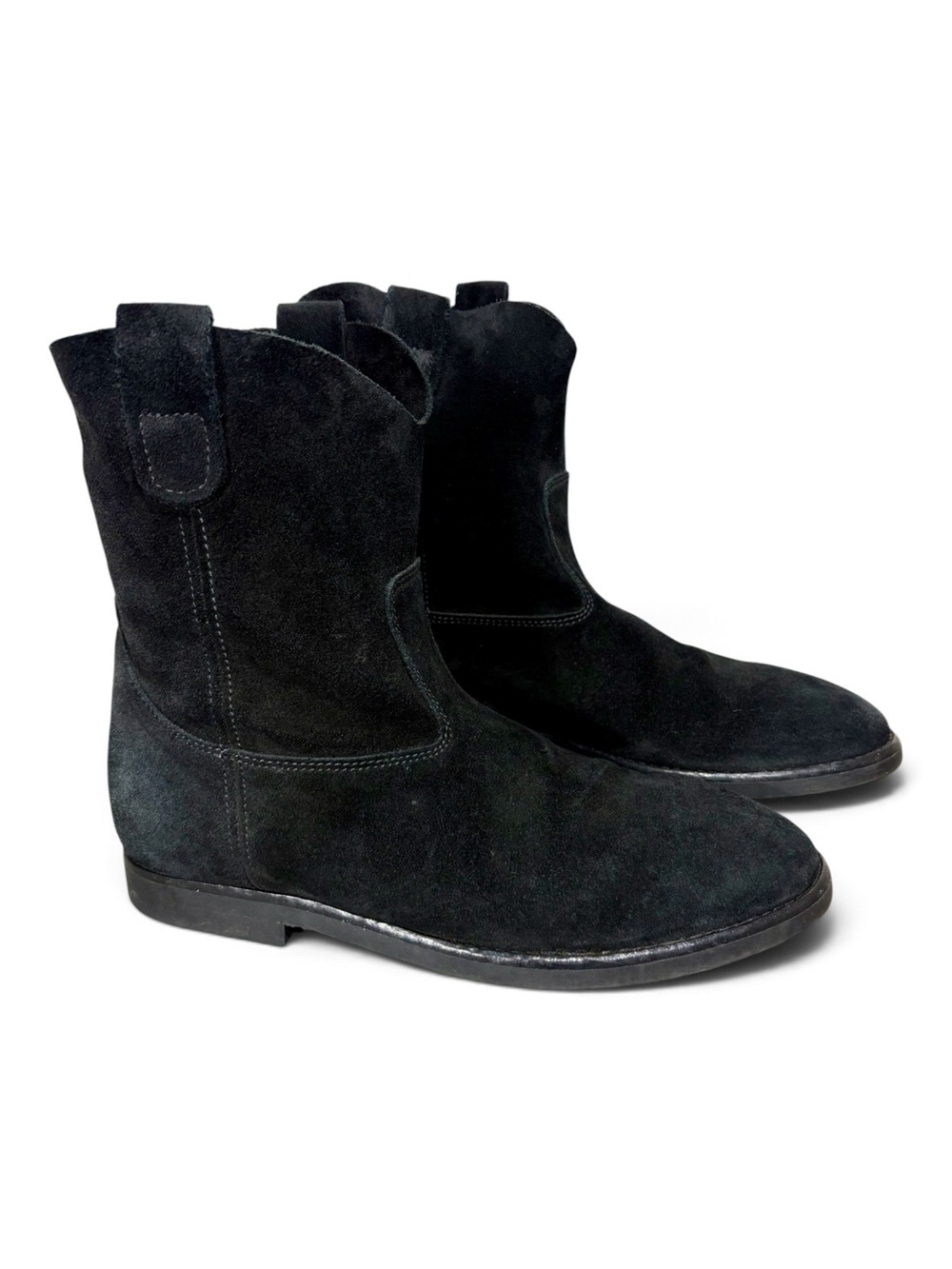 Re/Done Black Suede Western Ankle Boots- women’s EU 39